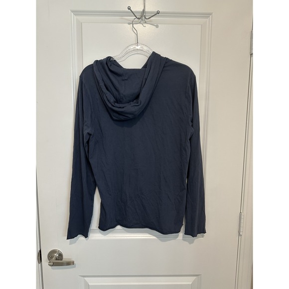 Magaschoni Men's Pima Cotton Navy Lightweight Long Sleeve Soft Casual‎ Hoodie M - Picture 3 of 5